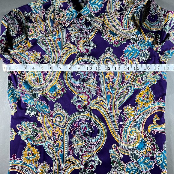 NWT Jones New York Multi Color Paisley Design Blouse Size PS - Picture 9 of 14